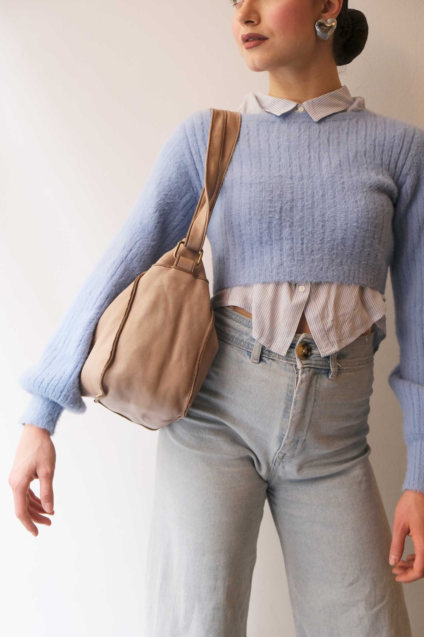 Rechi Big sand garment-dyed leather - Made in Italy -