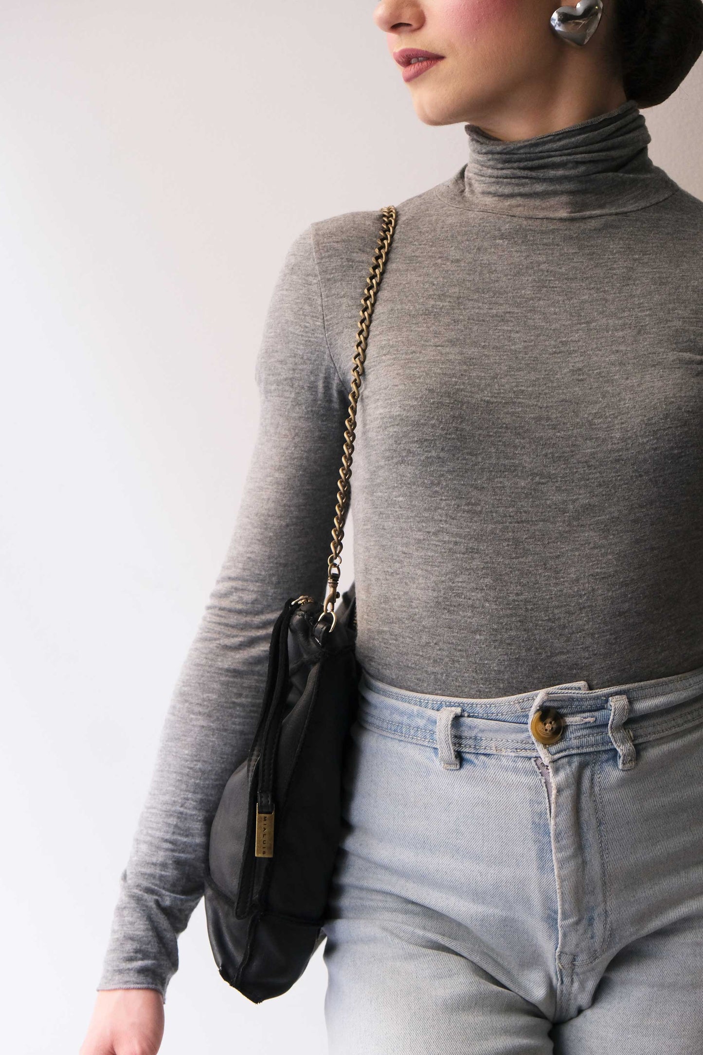 Rezoe black garment-dyed leather - Made in Italy -